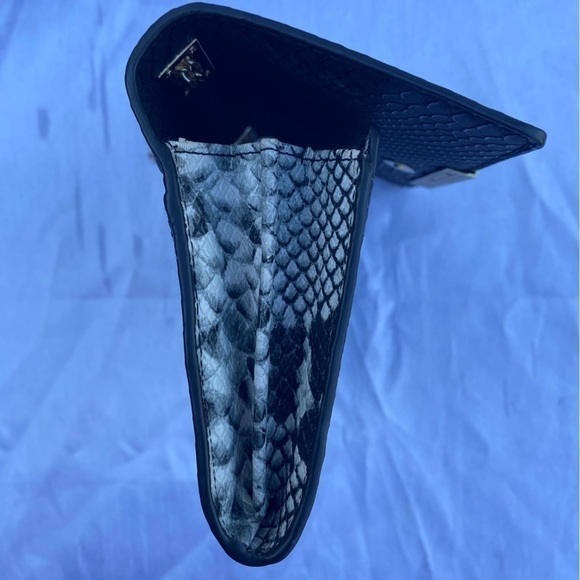 Aldo Clench  Purse Black Snakeskin - Picture 4 of 15